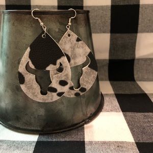 Cow Print Steer Cut out $12